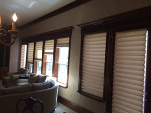 Room with multiple window blinders