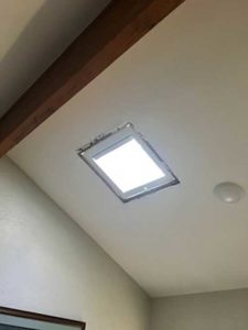 Skylight install at the roof