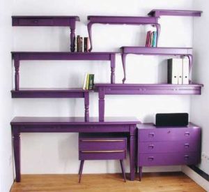 purple designed table